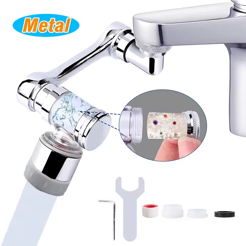 Basin Mixer Tap - ตัวขยาย Faucet อเนกประสงค์แบบโลหะพร้อมตัวกรอง 1080 ° Rotation