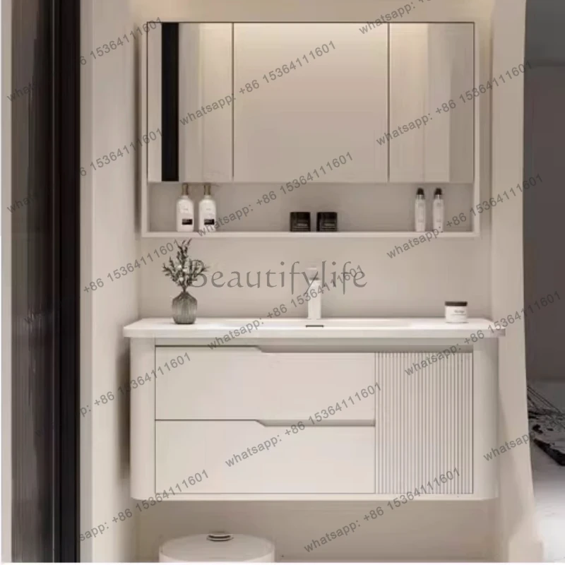 Home Bathroom Vanity Combo - LSClassic ตู้เก็บของในห้องน้ำสไตล์นอร์ดิก ตู้เก็บของภายใน ตู้แต่งหน้า ตู้กระจกห้องน้ำ เฟอร์นิเจอร์สำหรับบ้าน