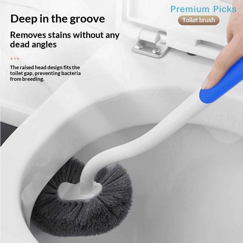 Plunger Toilet - แปรงขัดสุขภัณฑ์แบบพกพา ติดผนังได้ รูปตัว S ด้ามยาว ทำความสะอาดง่าย