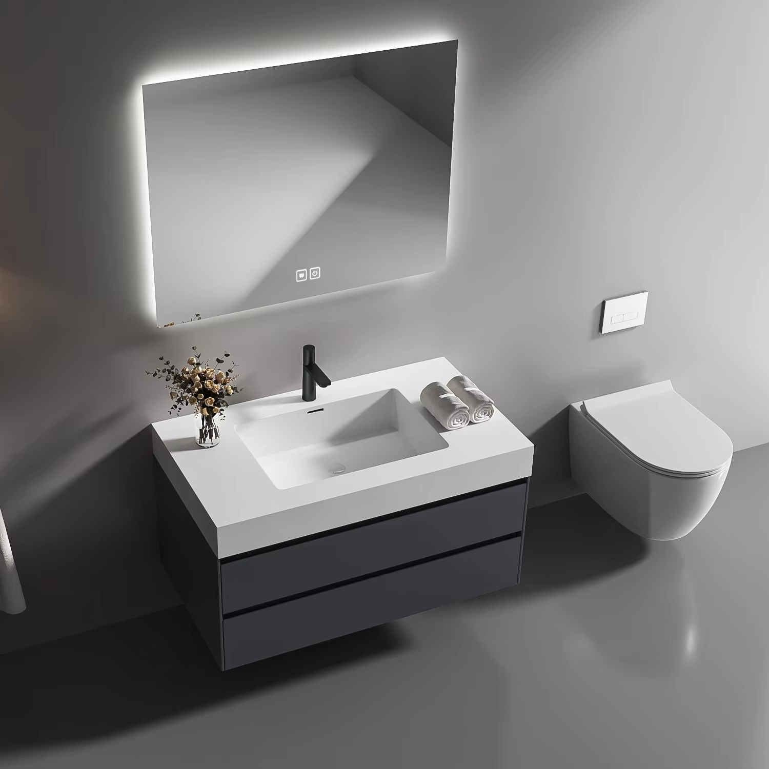 Home Bathroom Trends - ตู้ห้องน้ำติดผนังสุดหรูทันสมัย ทำจากไม้อัด ดีไซน์ใหม่ เหมาะสำหรับบ้าน โรงแรม วิลล่า