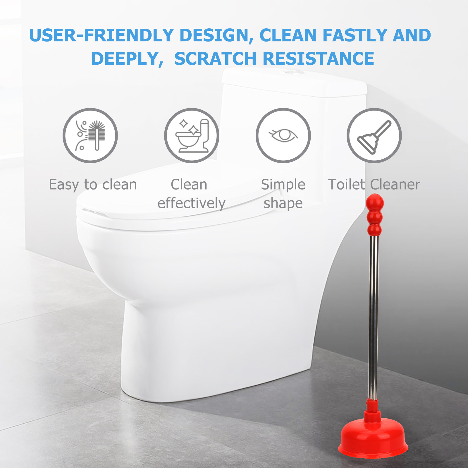 ที่ปั๊มส้วมด้ามยาวสำหรับงานหนั - Plunger Toilet บทวิจารณ์และราคา
