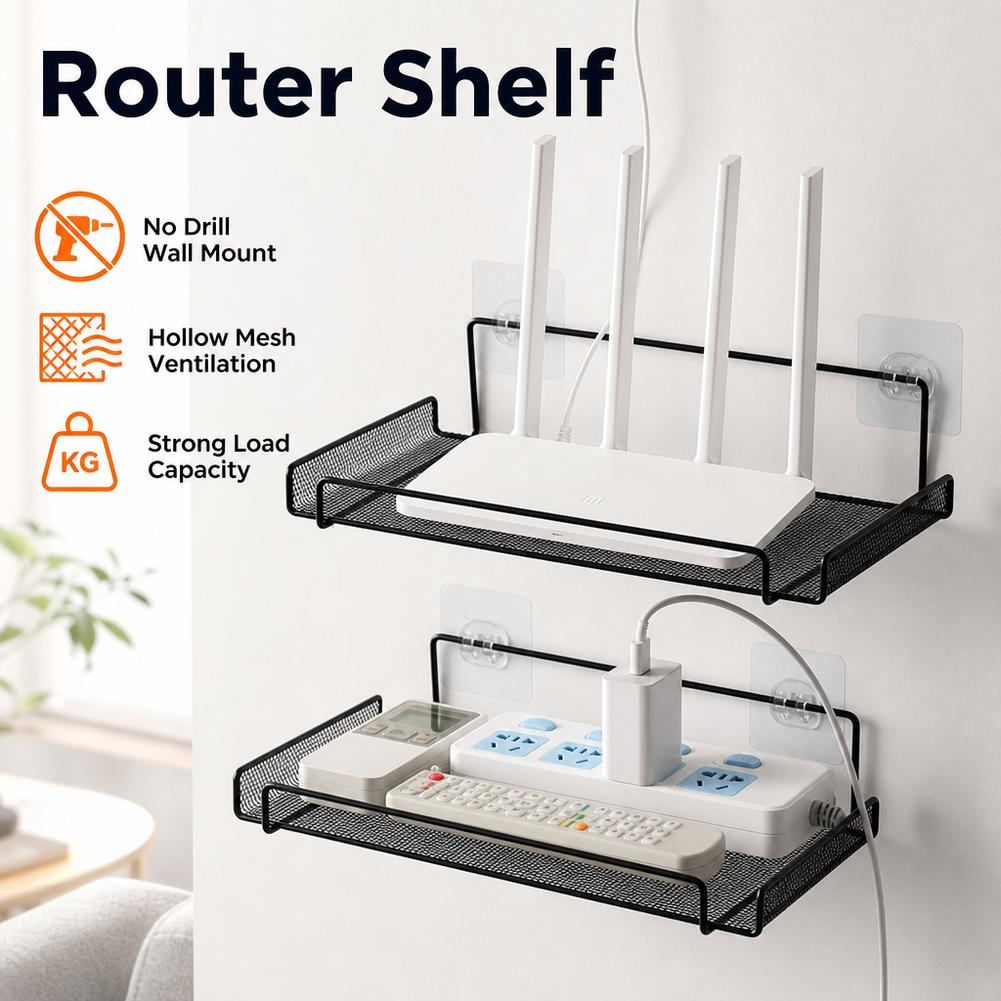 ชั้นวางเราเตอร์ติดผนังสแตนเลส  - Home Bathroom Organizer บทวิจารณ์และราคา