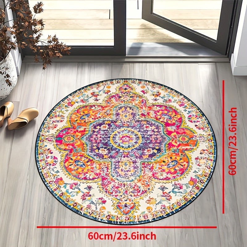 พรมลายมังกรสีน้ำเงินทรงกลม พรม - Home Bathroom Trends บทวิจารณ์และราคา